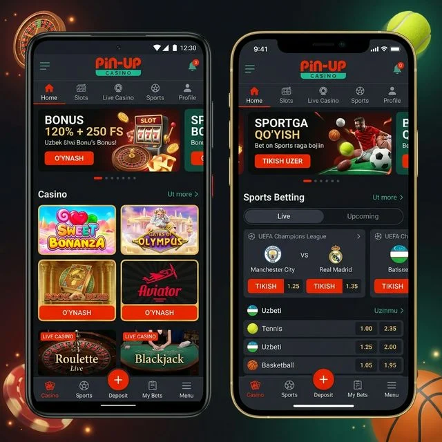 Pin-Up mobil ilova orqali tez ro'yxatdan o'tish Android iOS