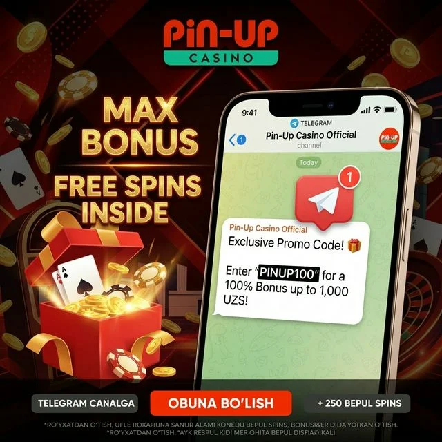 Pin-Up promokod orqali qo'shimcha bonus olish
