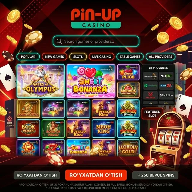 Pin-Up kazino slotlari mobil ilovada 10 000 oyinlar